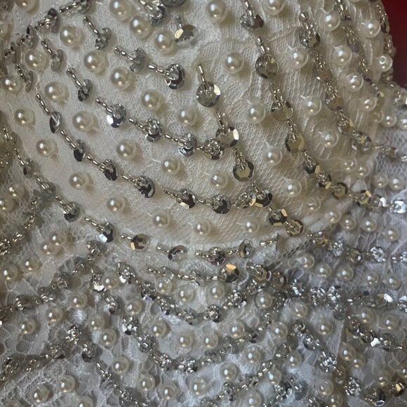 Windsor Pearl and Sequined White Lingerie Size Large NWT - Picture 3 of 5